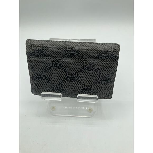 MCM Himmel Card Case, about 4.25 x 3 in- Black/Gray - Picture 2 of 5